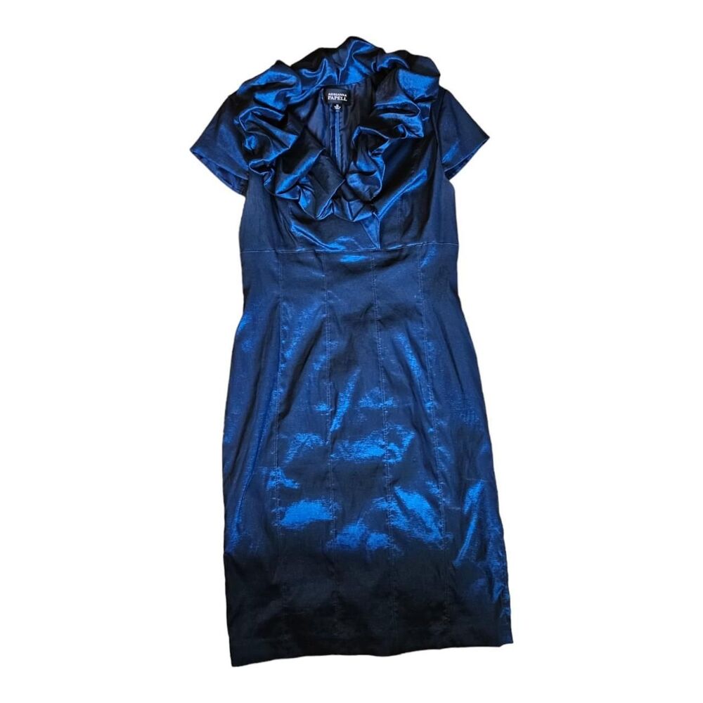 Adrianna papell Women's Navy and Silver Dress US 12